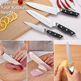 Topfeel German high-carbon stainless steel blade sharpness and durability