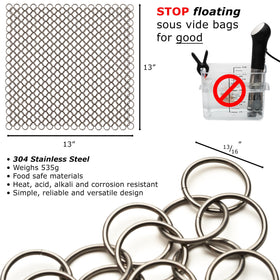 TopHat weight showcases chain net design distributes pressure uniformly across bag