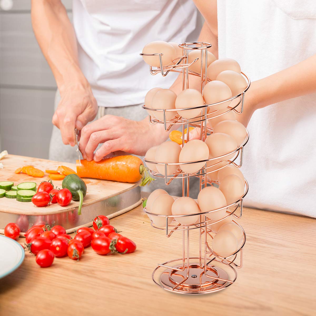 Toplife space-saving kitchen display for organized eggs on the counter