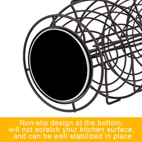Toplife non-slip base keeps the rack steady while grabbing eggs
