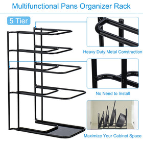 Toplife pan rack demonstrates horizontal placement to maximize cabinet flexibility.