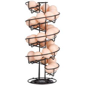 Toplife spiral design egg skelter in brown keeps eggs organized and accessible