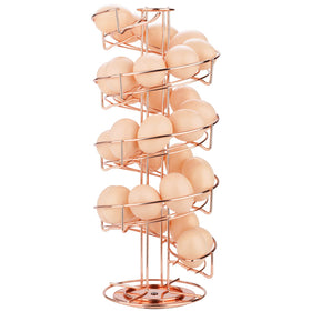 Toplife spiral egg skelter in rose gold for organized egg storage and easy access