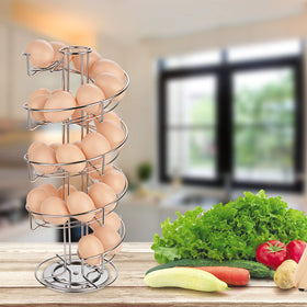Toplife stainless steel rack blends with modern kitchen decor.