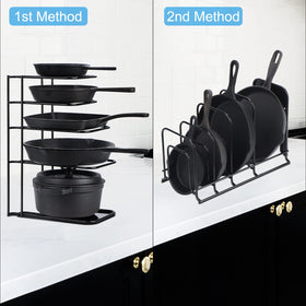 Toplife sturdy steel construction highlights durable, rust-proof support for heavy skillets.