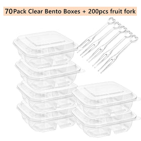 ToppYuanZea BPA-free PET plastic bento keeps foods fresh and safe.
