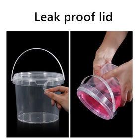 ToppYuanZea clear, stackable bucket showing contents clearly