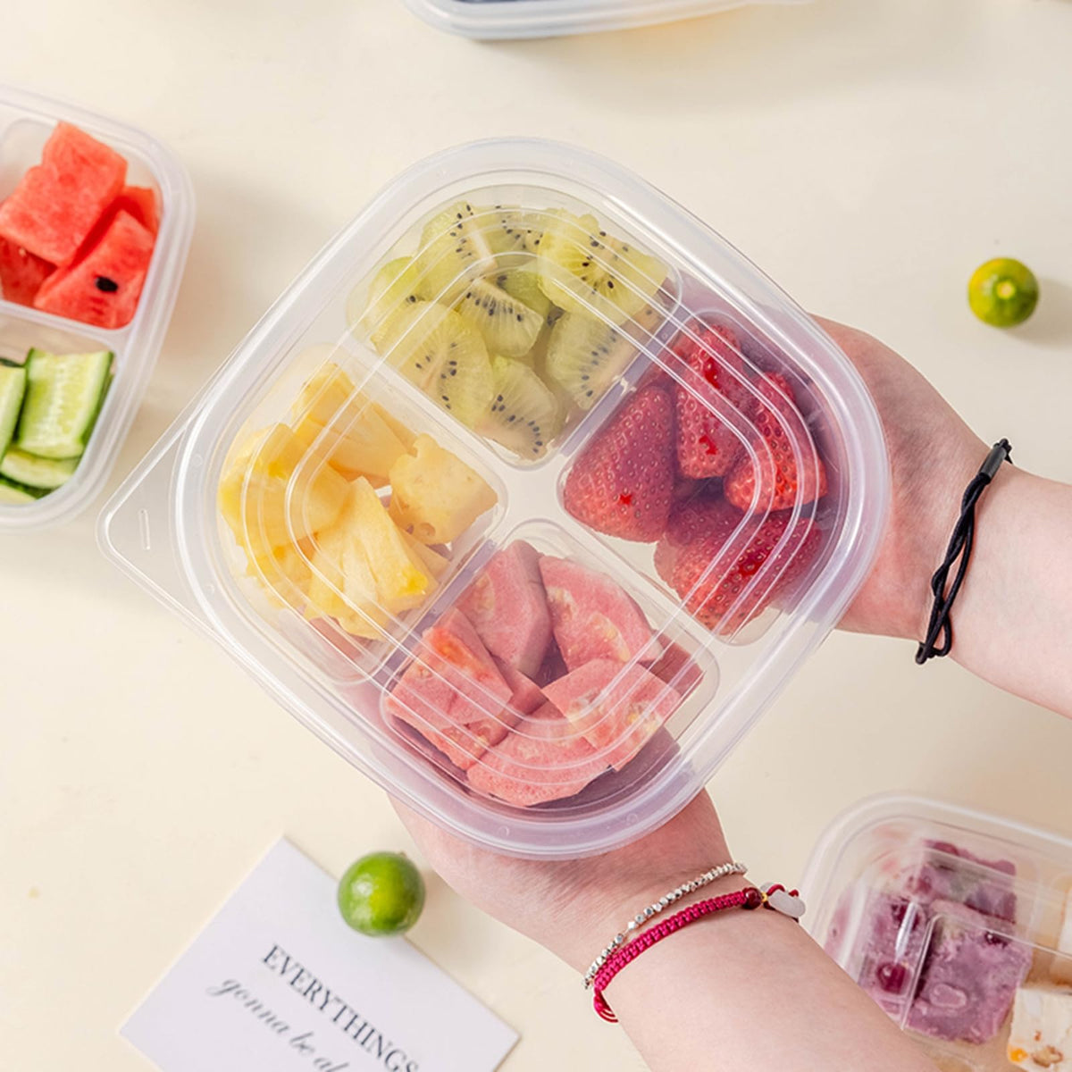ToppYuanZea versatile storage for fruits, snacks, and desserts at gatherings.