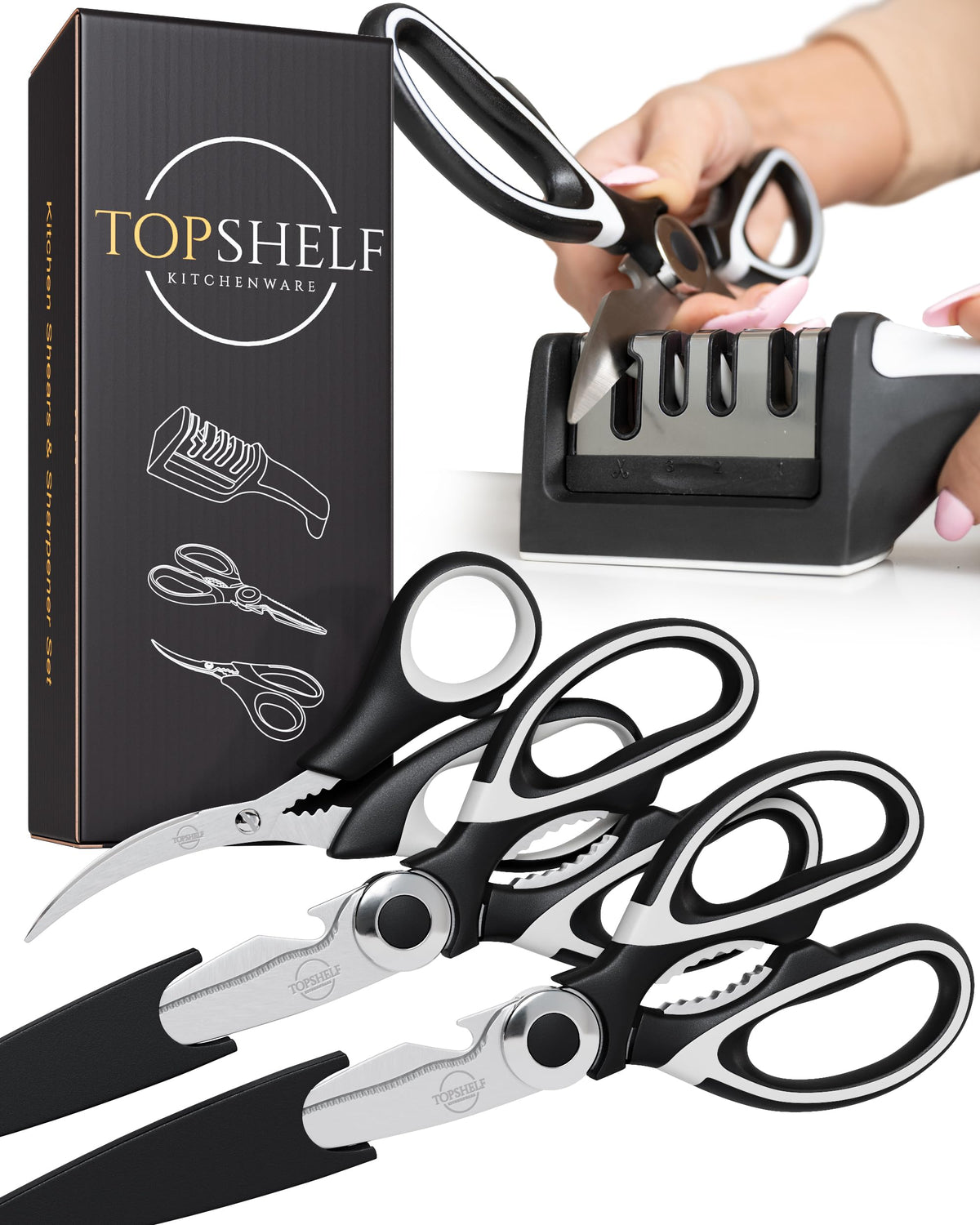 TopShelf heavy-duty kitchen shears for tough cuts and everyday prep