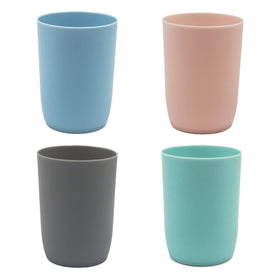 Topsky toothbrush cup 4-pack keeps countertops tidy and convenient for daily brushing.
