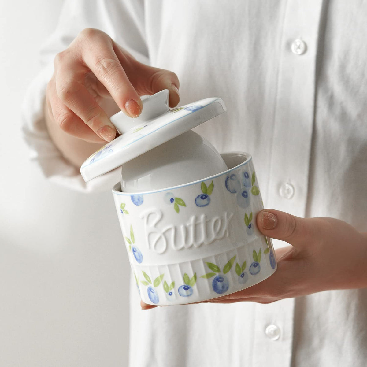Toptier butter keeper creates an airtight seal with water for freshness