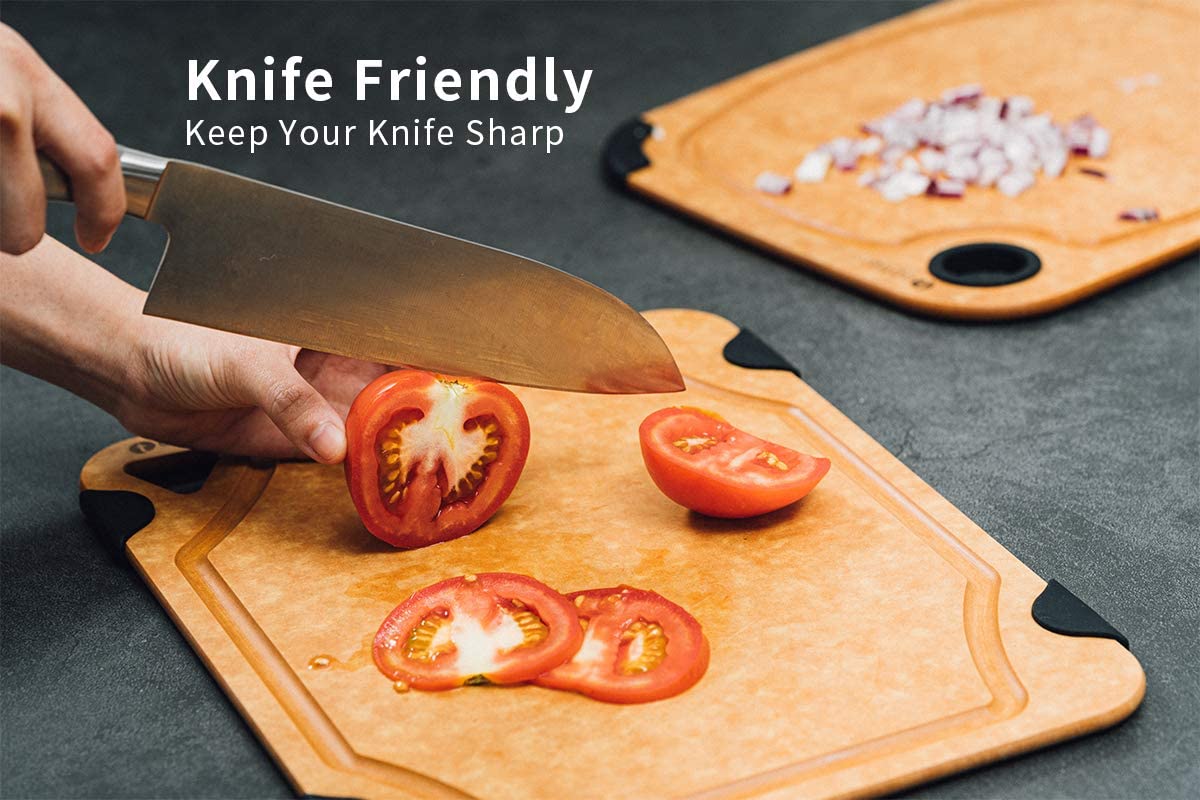 Toptier cutting board non-slip corners grip countertop