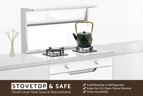 Toptier dark green enamel finish adds classic style
