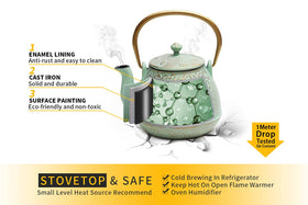 TOPTIER teapot stainless-steel infuser for easy leaf separation
