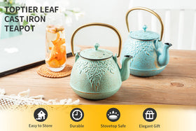 TOPTIER teapot on stovetop demonstrates steady heat for flavorful brews