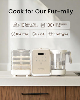 TOPTREES Pet Fresh Maker blending cups enable customizable meals at home.