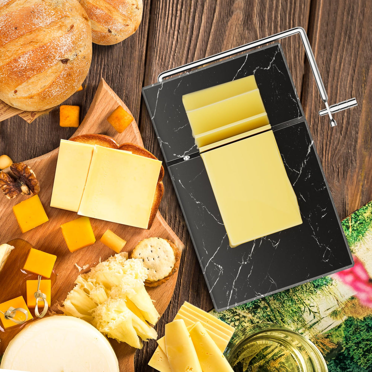 TOPULORS cheese slicer wire assembly shows quick, precise cuts