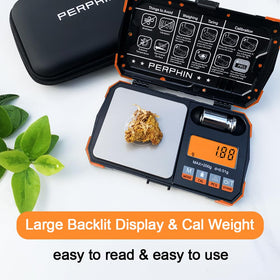 TopWeigh pocket scale with tare function and multi-unit options for quick net weight
