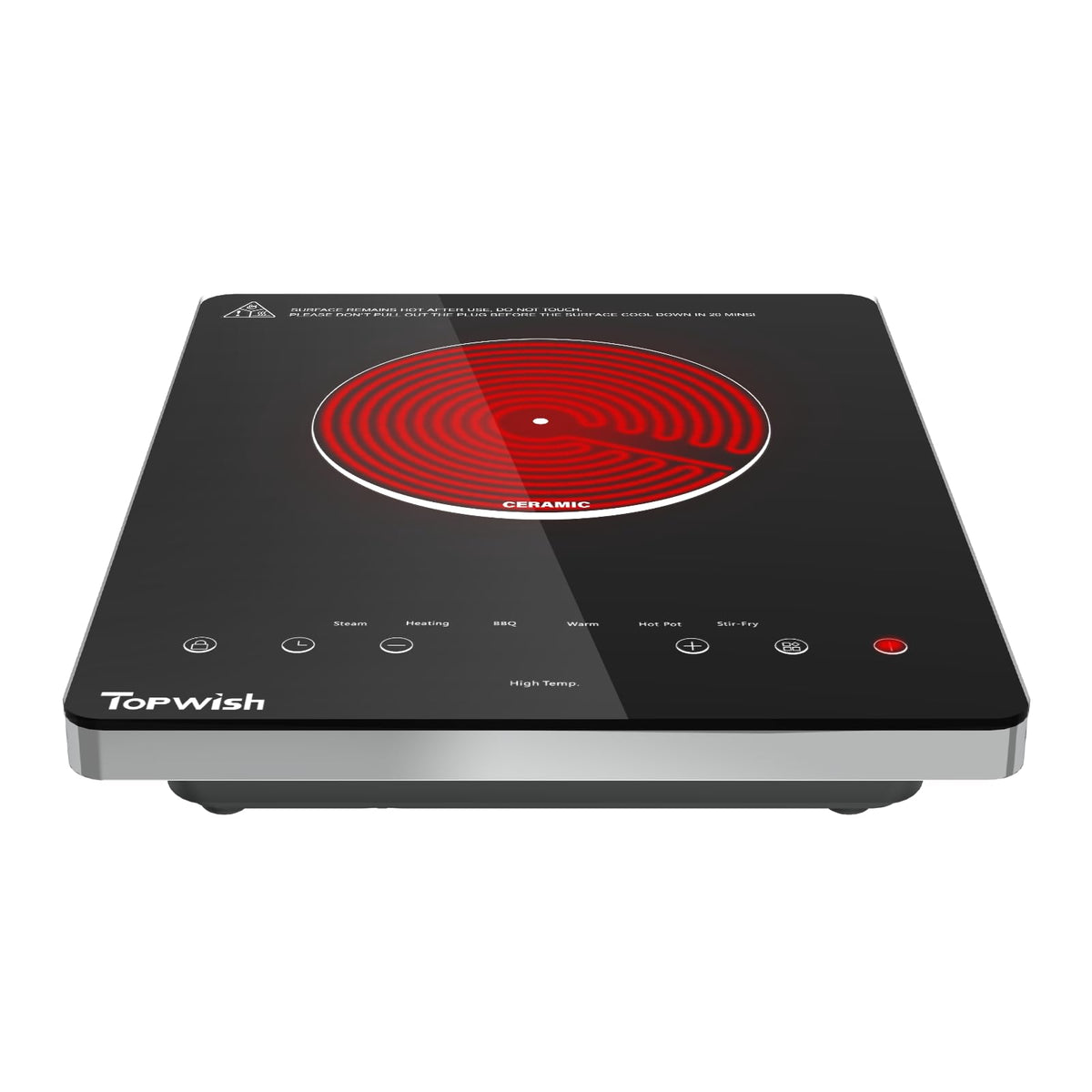 TOPWISH electric cooktop with a single burner for compact kitchens
