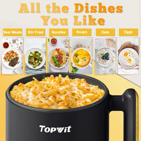 TopWit 1.8L compact dorm pot ideal for dorm rooms and travel