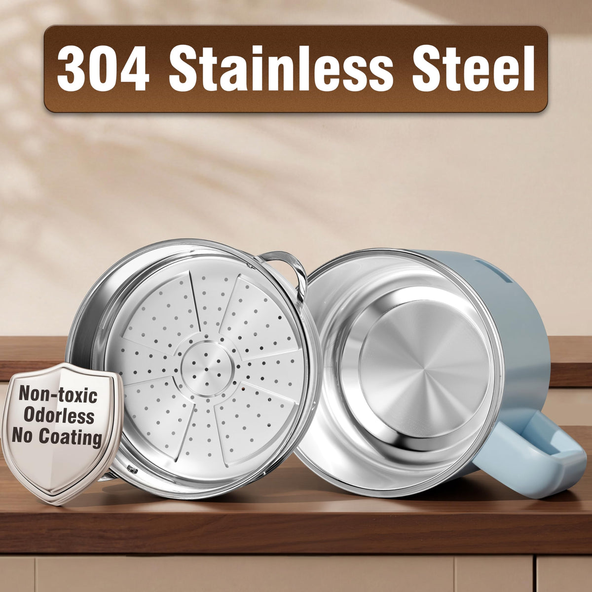 TopWit 304 stainless steel inner pot for durable cooking.