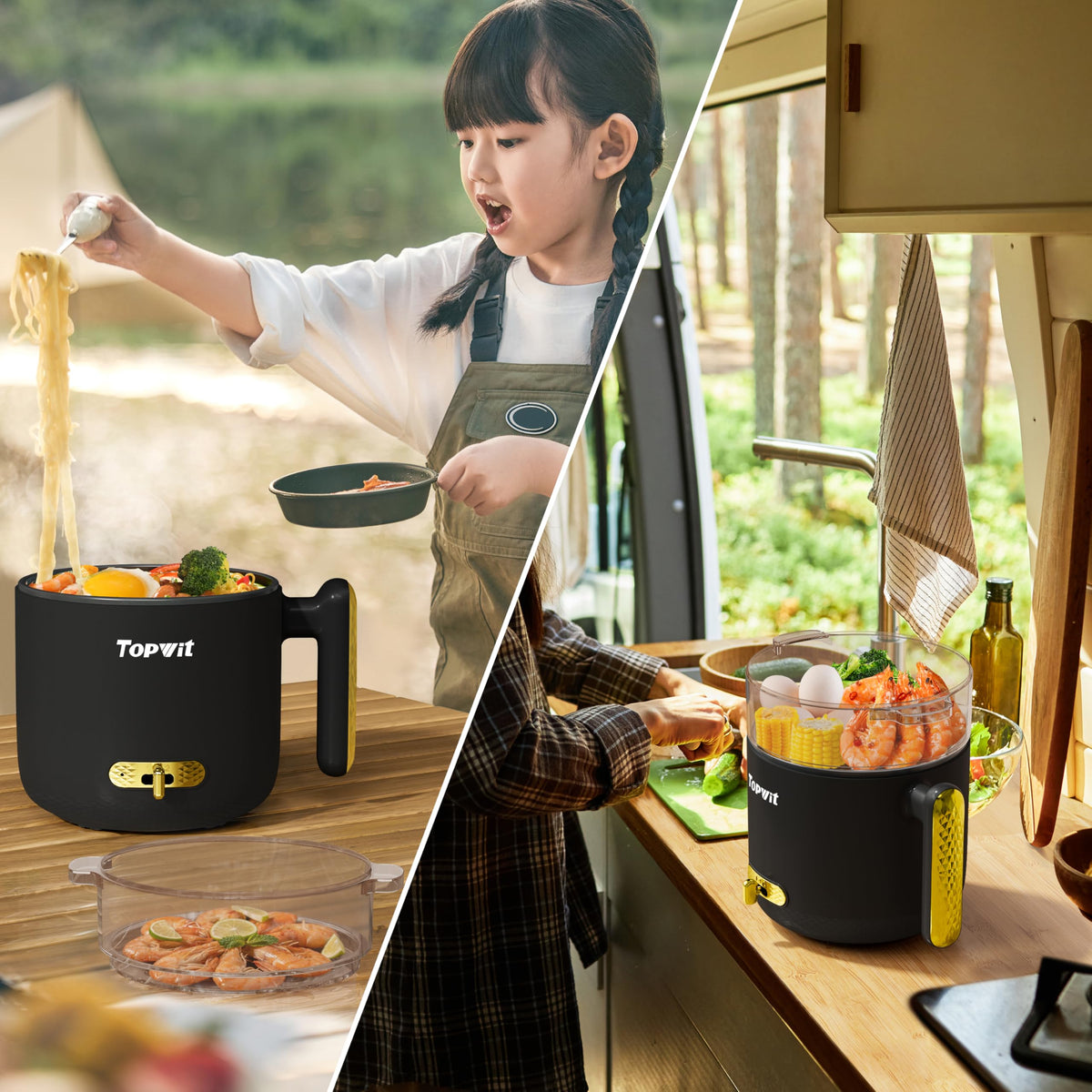 Easy-clean surface supports healthier, low-oil cooking