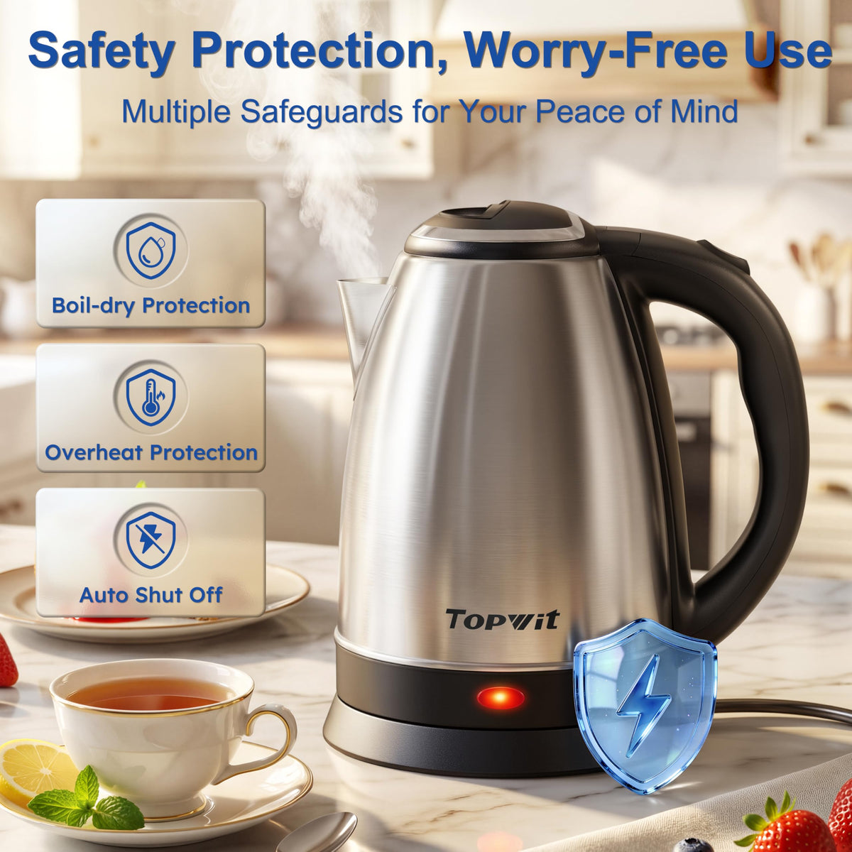 TopWit 2L base enabling 360-degree placement and easy cord management.