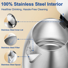 TopWit 2L kettle spout design for precise pouring and reduced spills.