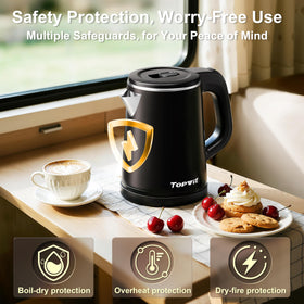 TopWit kettle auto-off and boil-dry protection for safety.