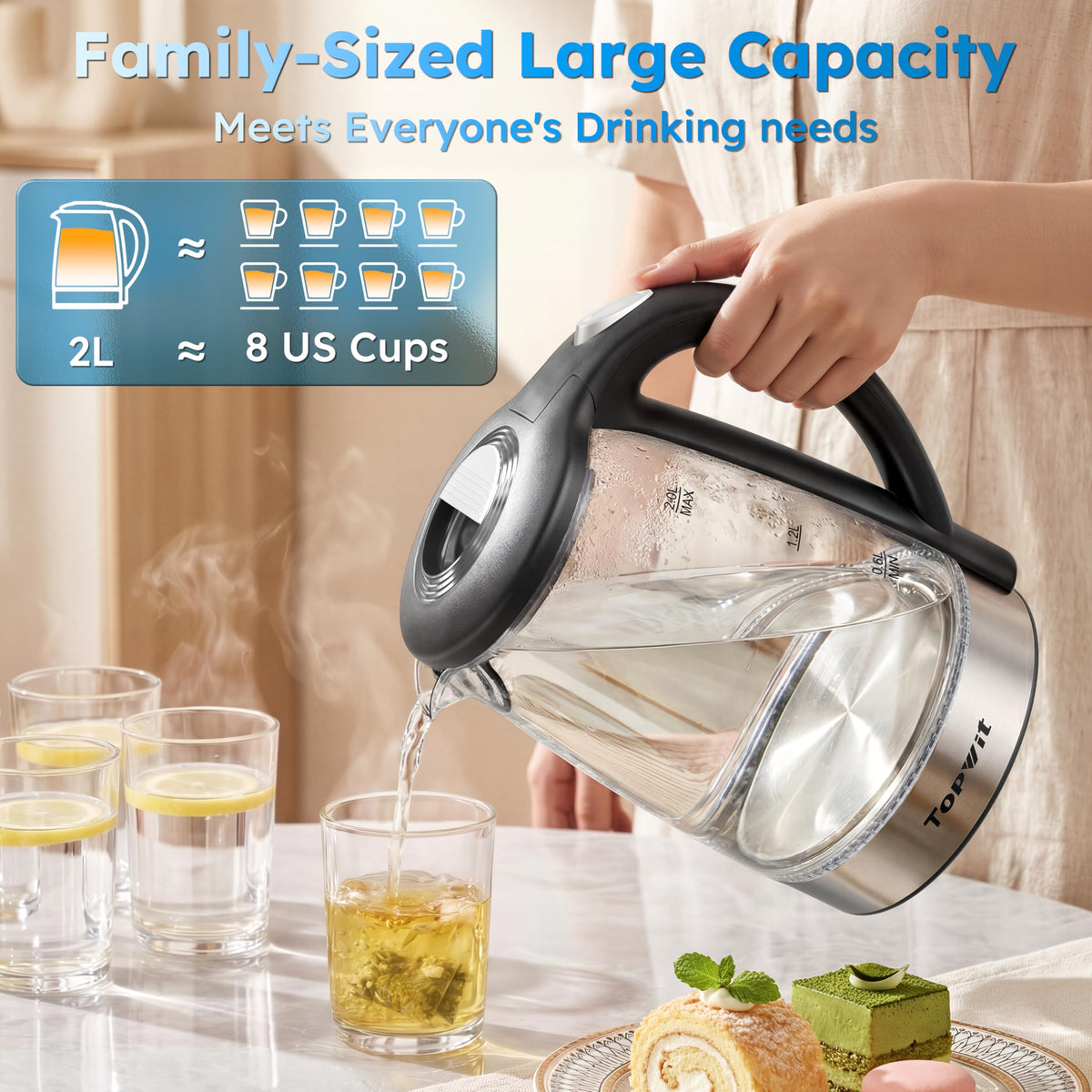 TopWit kettle auto shut-off for safe, unattended heating