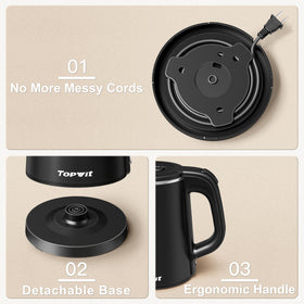 TopWit kettle base with integrated cord storage for tidy counters.