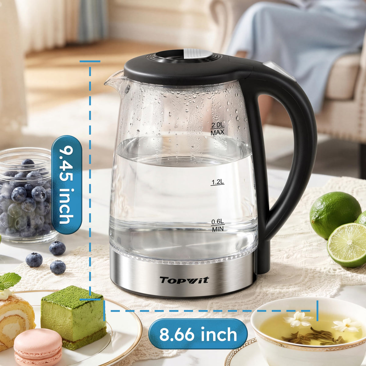 TopWit kettle dorm-room essential for quick beverages