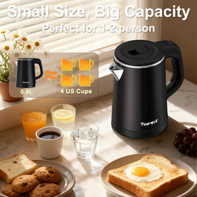 TopWit kettle ergonomic handle for safe pouring.