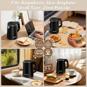 TopWit kettle interior stainless steel for pure-tasting water.