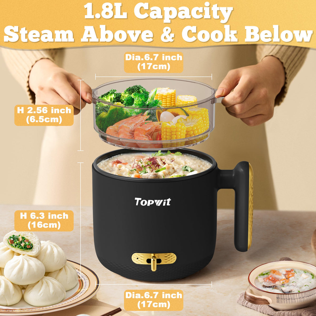 Nonstick inner pot by TopWit for effortless release and cleanup