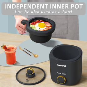 TopWit rice cooker glass lid view to monitor cooking