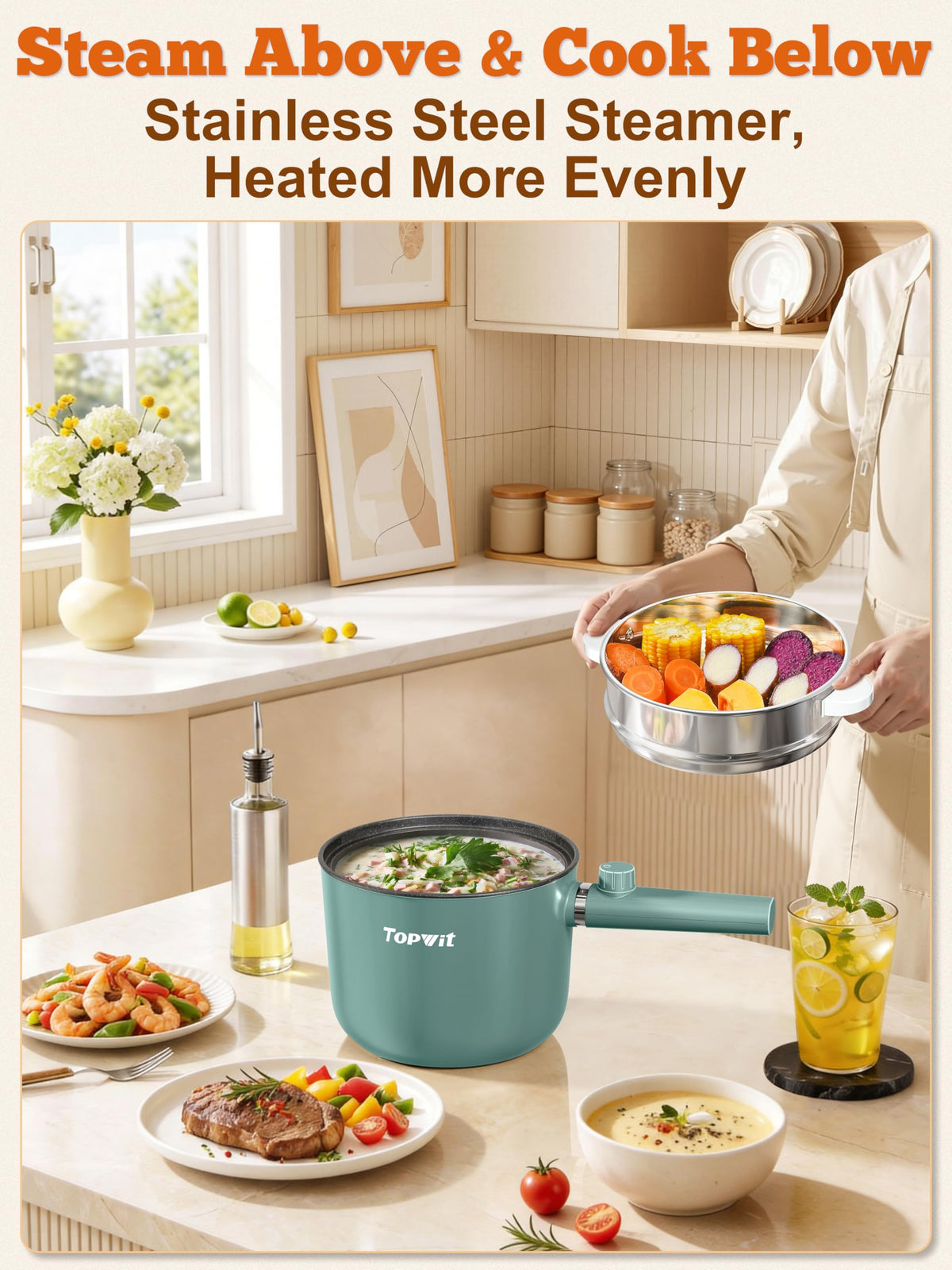 Topwit safety features with overheat and dry-boil protection for safe use.