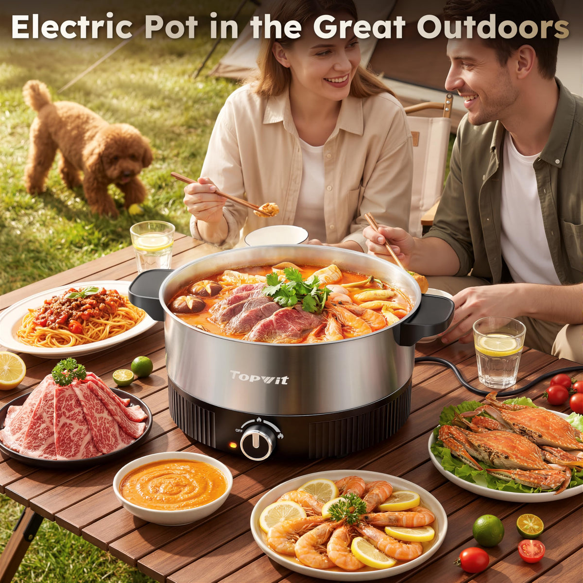 TopWit safety features image highlights overheat and dry-burn protection for peace of mind.