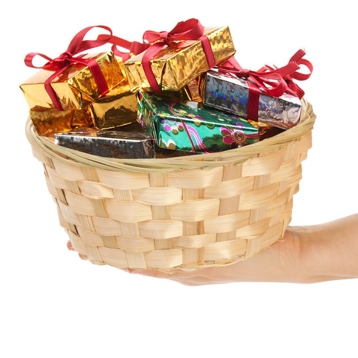 TOPZEA bread basket 8-inch design keeps rolls organized