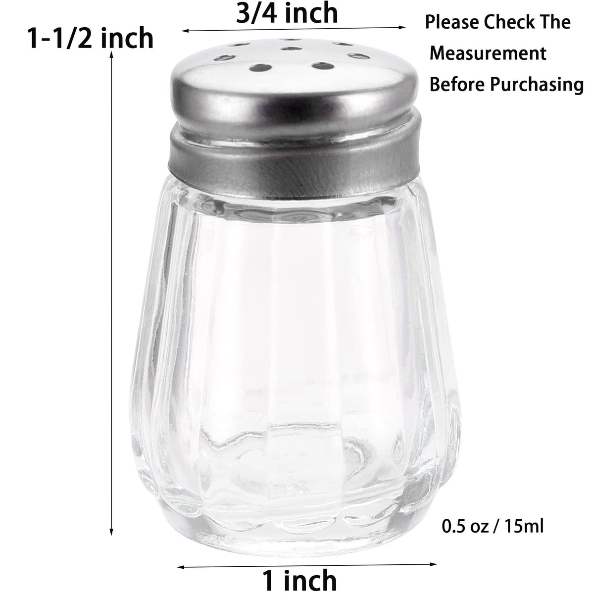 TOPZEA clear glass mini salt pepper jars ideal for travel and dining on the go.