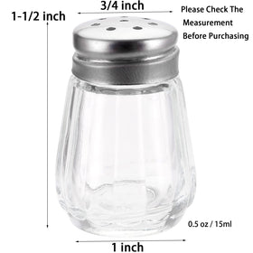 TOPZEA clear glass mini salt pepper jars ideal for travel and dining on the go.