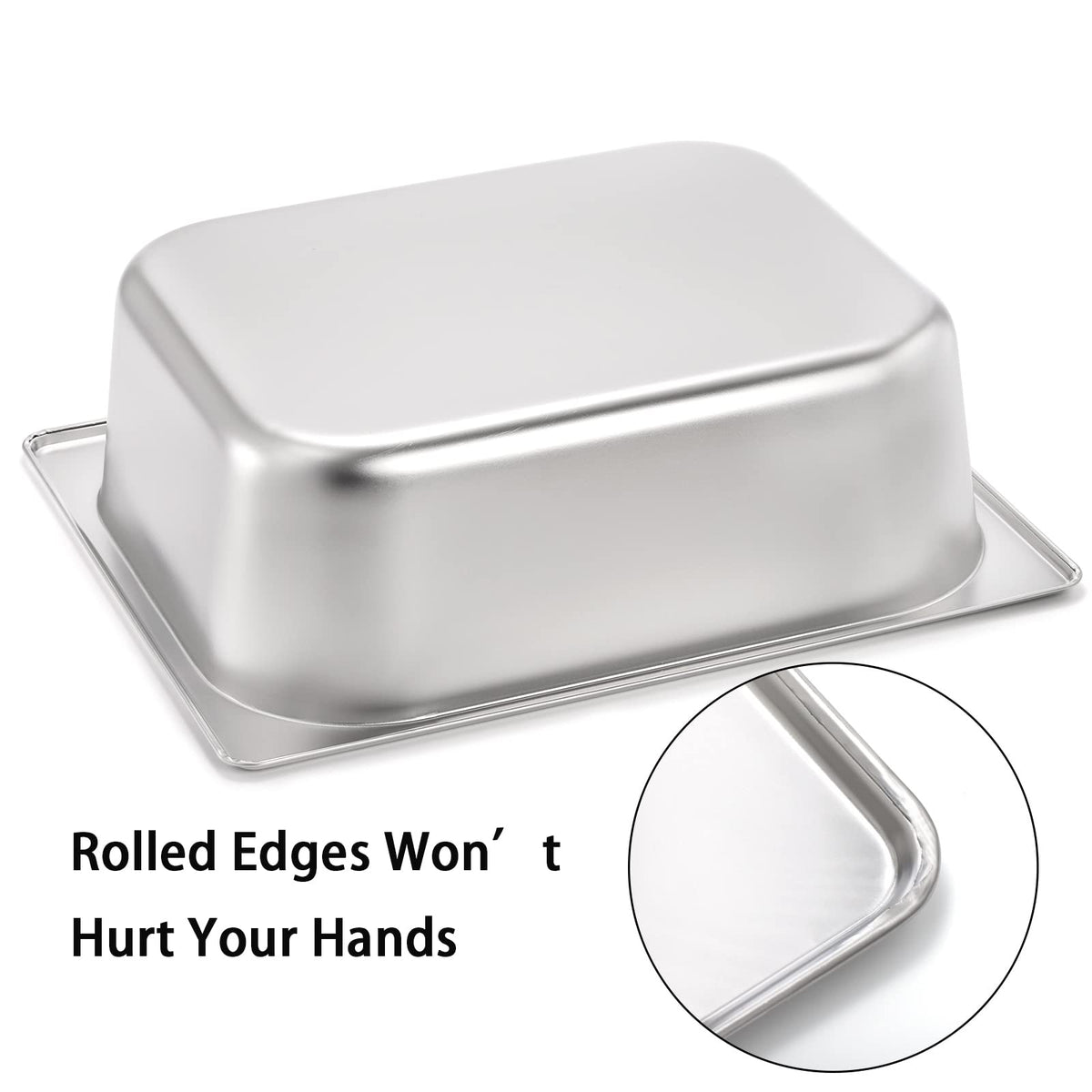 TopZEA half-size steam table pan in dining setup, great for appetizers and salads.