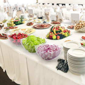 TOPZEA clear bowls elevate holiday salads and fruit displays.
