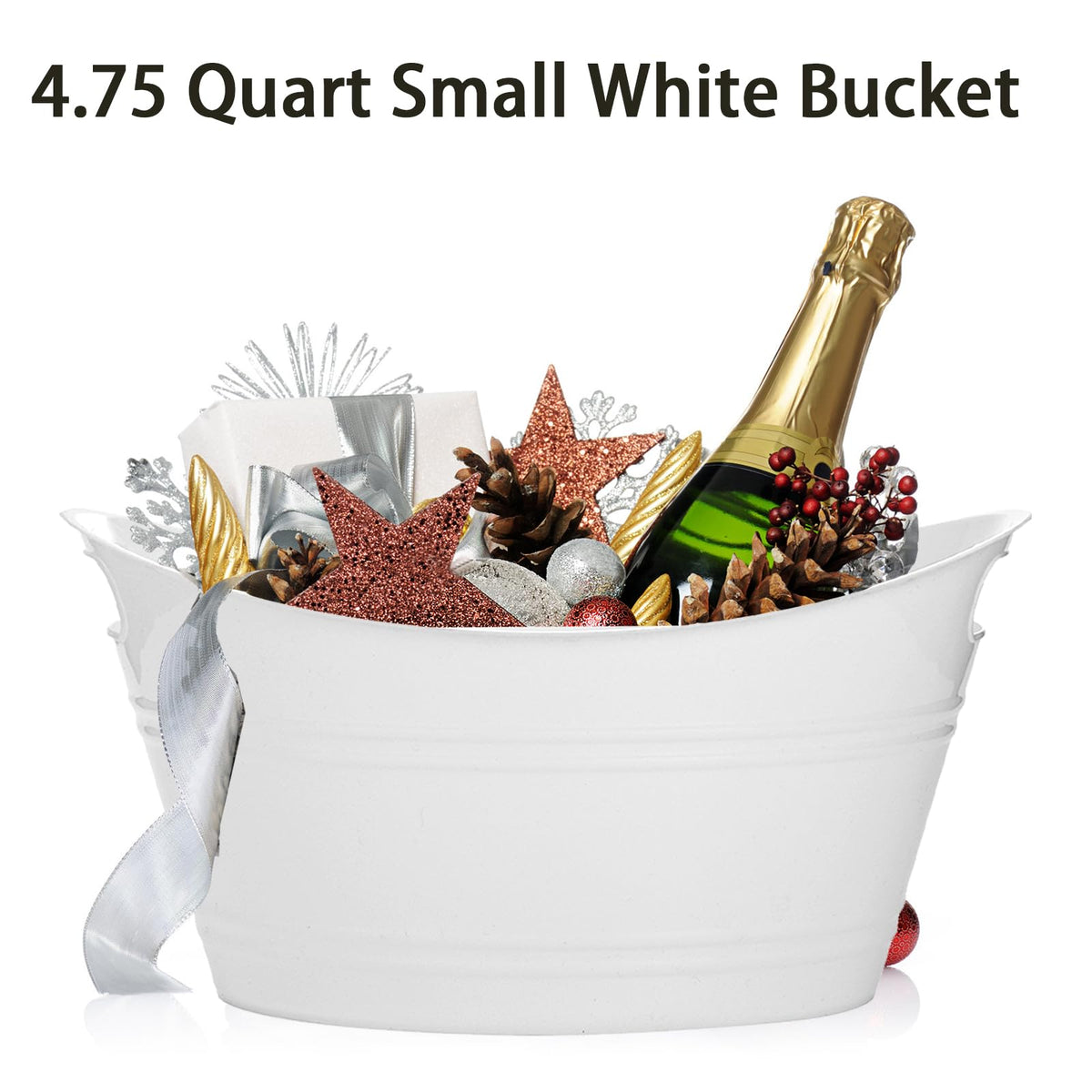 TOPZEA durable plastic ice bucket designed for long term reuse.