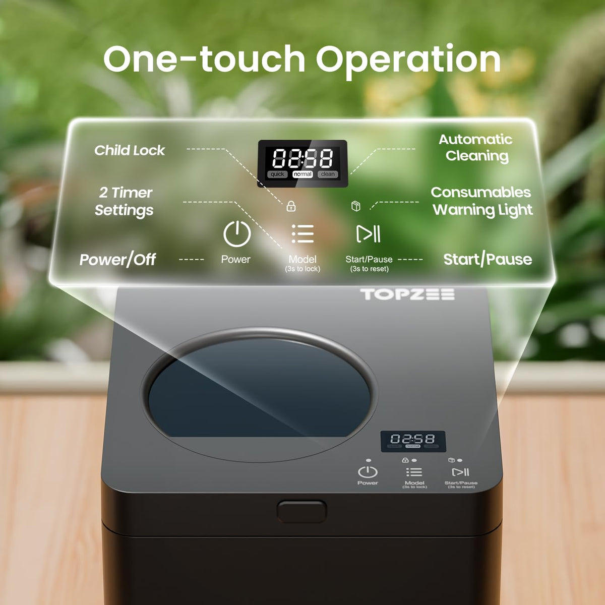 Topzee easy-clean nonstick coating enables quick daily cleaning