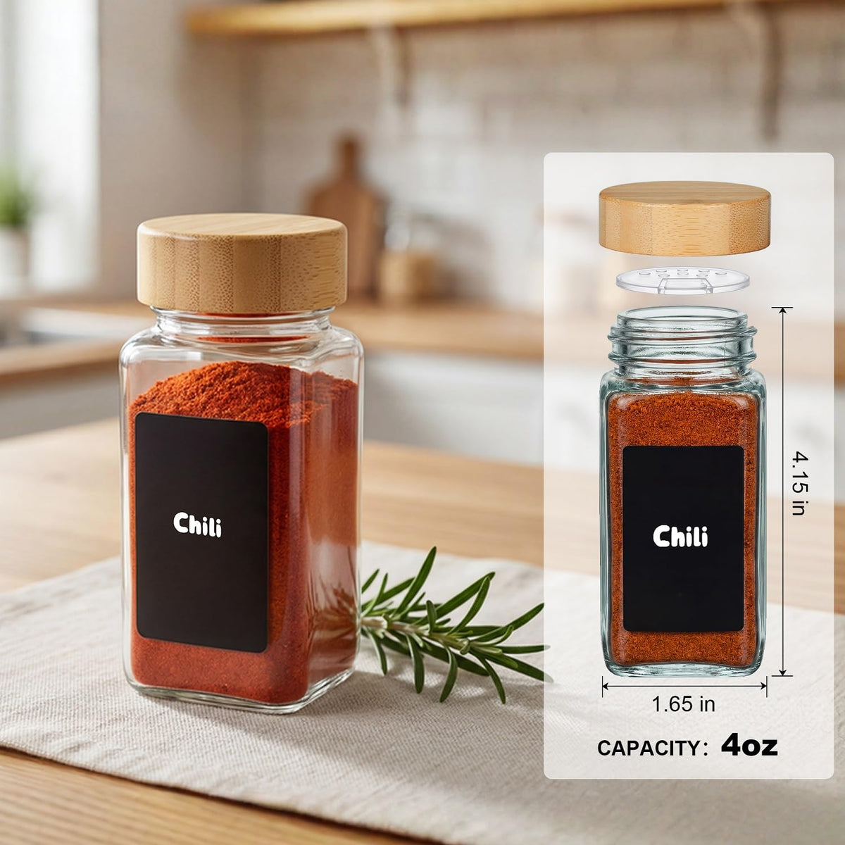 Torchero dual-function shaker lids offer precise sprinkling and easy pouring.