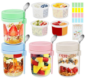 Torchero 4-pack glass jars with lids for organized meal prep.