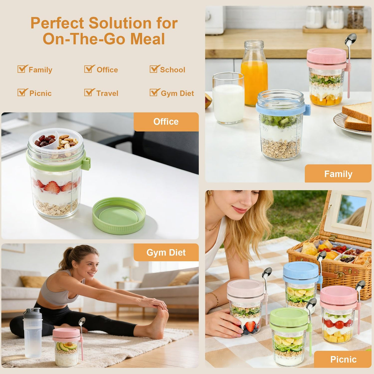 Torchero stackable design saves fridge and pantry space.