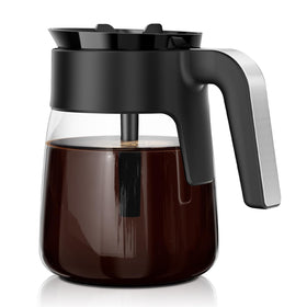 TORETAS 12-cup glass carafe for Ninja with durable borosilicate glass.