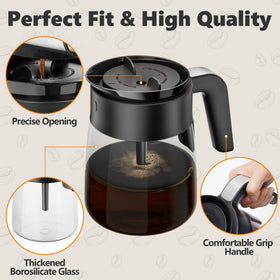 TORETAS borosilicate glass withstands high heat for reliable brewing.